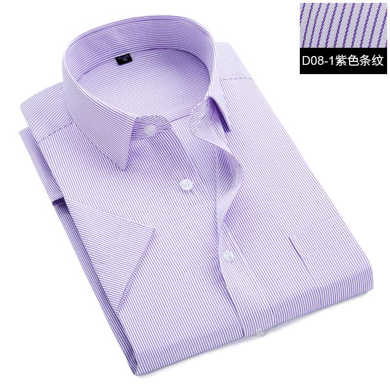 2017新款条纹短袖工装衬衫D82-D08-1